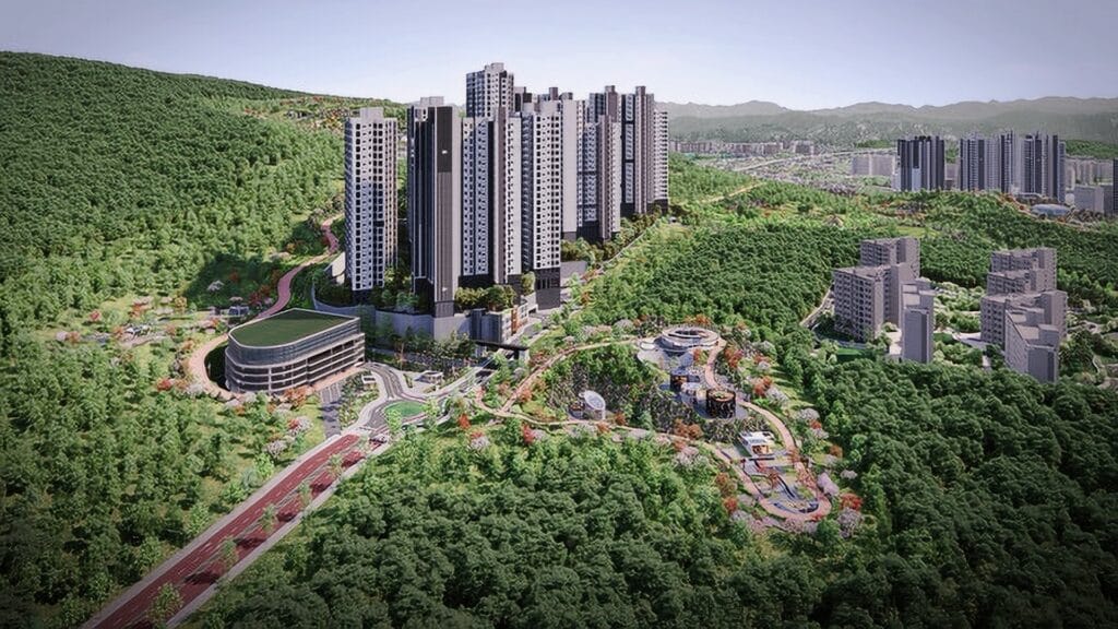 쌍령공원 연계 단지 외부 산책로 조감도